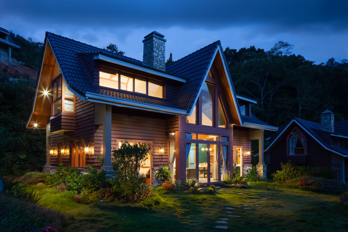 Single-family homes in residential areas