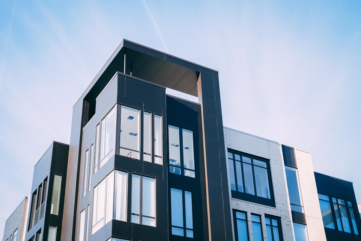 Modern multi-family residential buildings